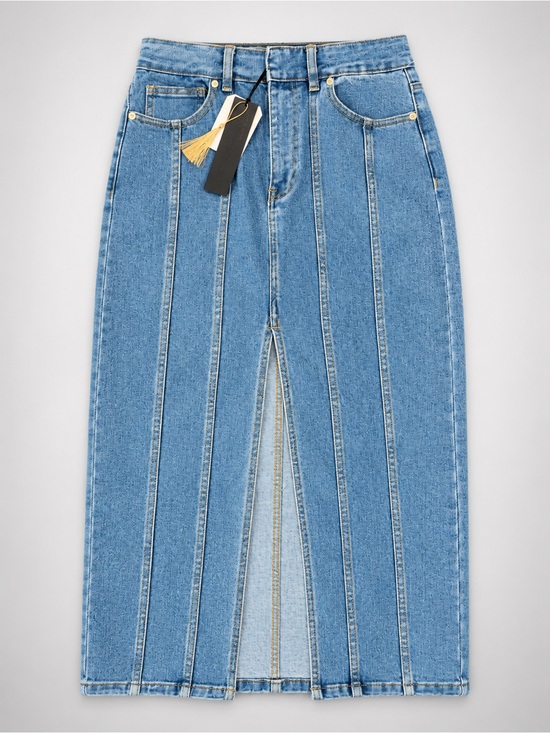 House of Harlow 1960 Dresses & Skirts - NWT House of Harlow 1960 Nicole Richie Denim Midi Skirt Size 8 Front Slit